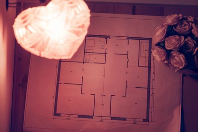 Blueprint unfolding into a living heart