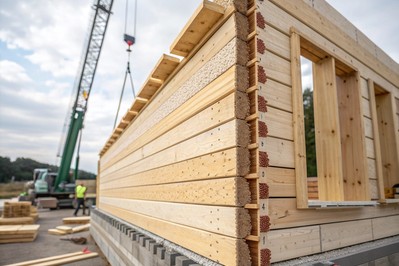 Presjek slojevitog zida drvene montažne kuće