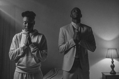 Athlete and executive pausing before stepping into performance