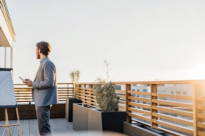 Entrepreneur after exit looking at horizon
