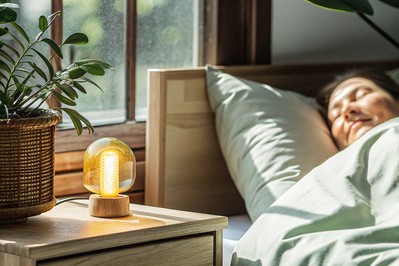 Person at bedtime with gentle brain-heart glow