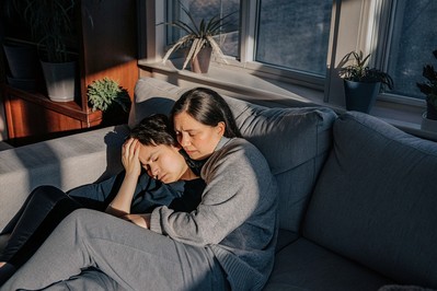 Parent meeting an upset teen with calm validation