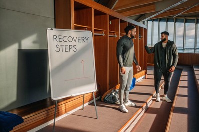 locker room whiteboard with mantra