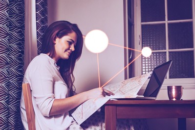 Three-zone map showing bedside, deskside, tableside tech boundaries