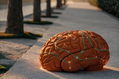 brain city map rerouting alarm traffic to calmer paths