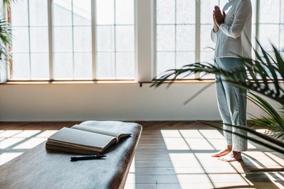 person pausing at the edge of a dance floor