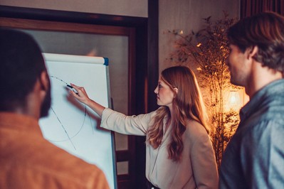 golden circle and diffusion curve sketched on a whiteboard
