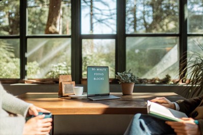 Team calendar with focus blocks highlighted